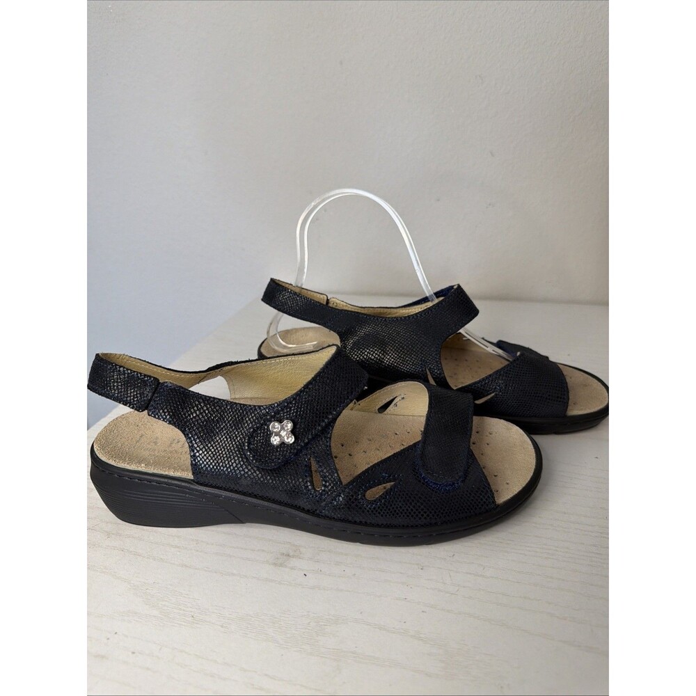 La Plume Sandals Women’s 8.5 Black Leather Comfort Shoes Slingback EU 39 Walking